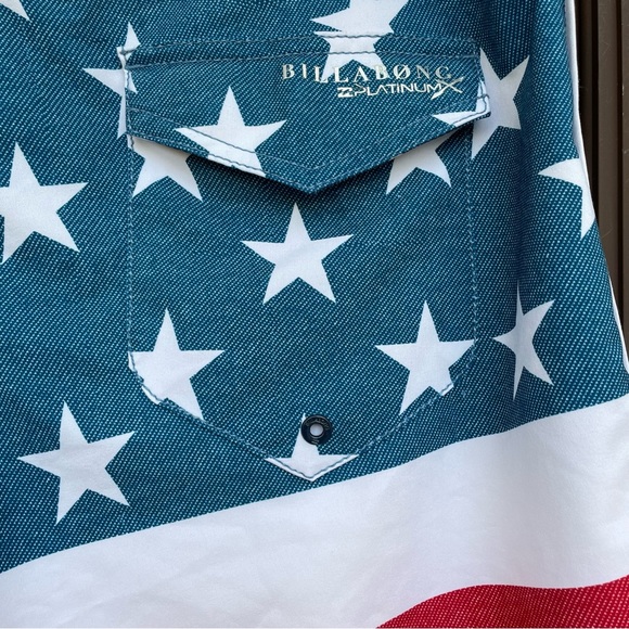 Billabong PX3 Platinum X Patriotic Flag Boardshorts, Waist 34 - Picture 7 of 13